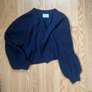 Wilfred Navy Open-Front Knit Cardigan